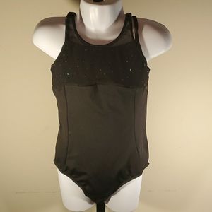 sparkle black leotard